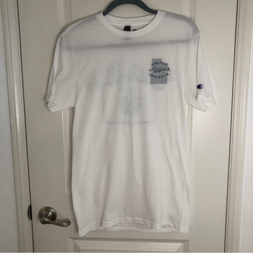 NWT Champion logo Utah State Aggies, white T-Shirt Mens, various Size